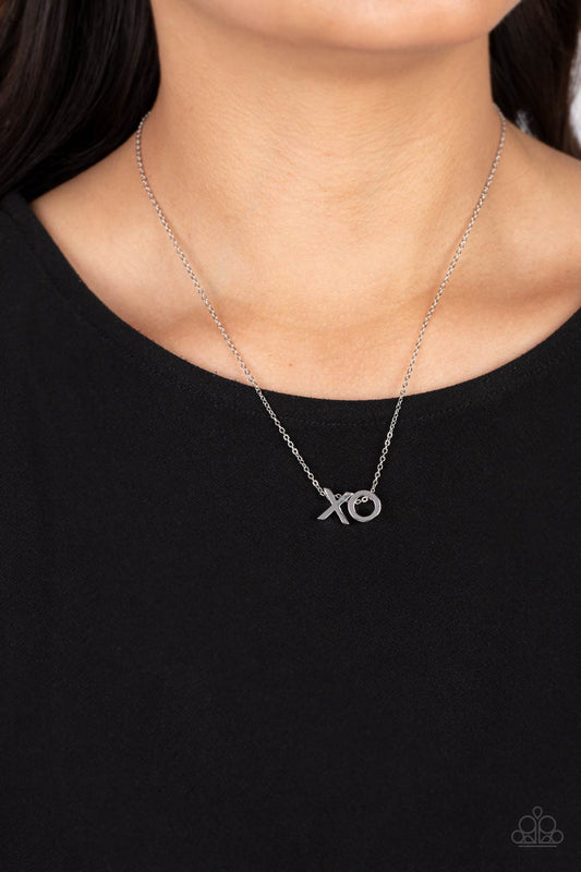 Hugs and Kisses - Silver XO Short Necklace