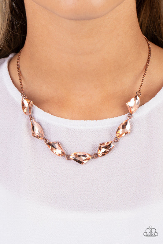 Raw Rapture - Copper Gem Short Necklace