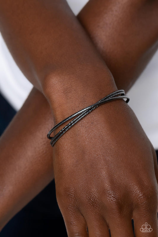 Coachella Curls - Black Cuff Bracelet