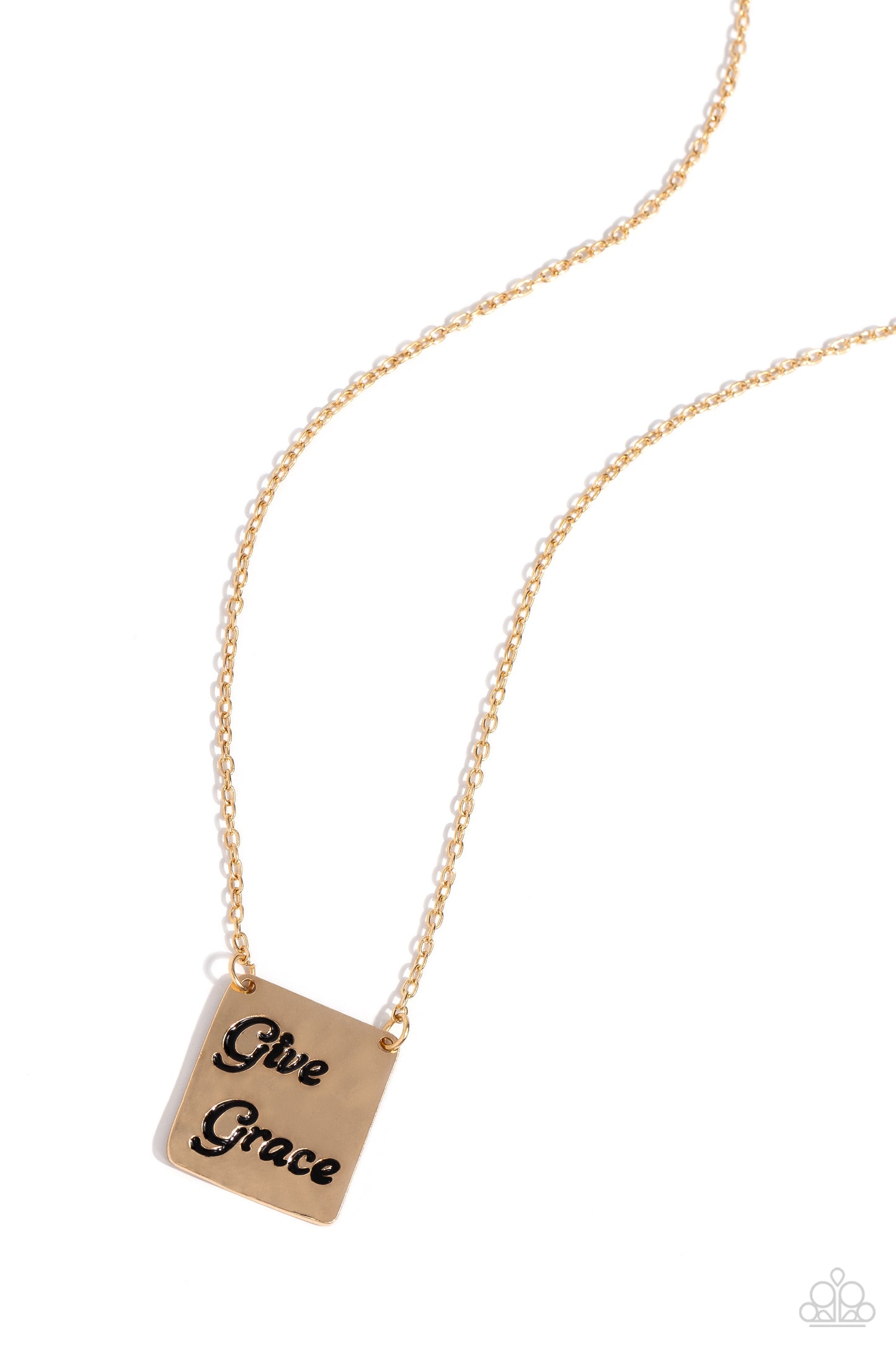 Give Grace - Gold Inspirational Short Necklace